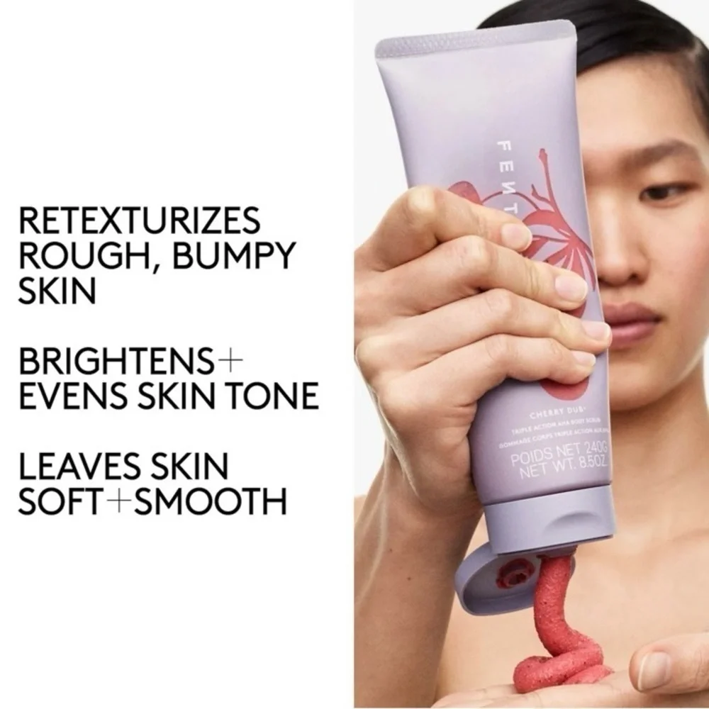 NEW-FENTY SKIN-CHERRY DUB TRIPLE ACTION AHA BODY SCRUB